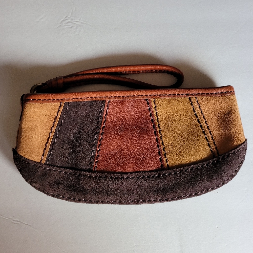 Leather and Suede Wristlet